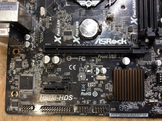 [AU Stock]Asrock H81M-DGS Motherboard DDR3 mATX LGA 1150 USB-C VGA DVI Intel H81