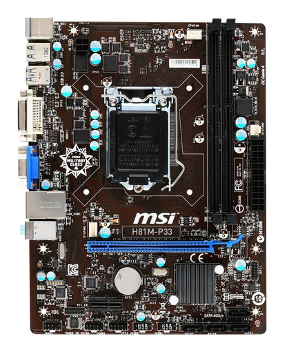 MSI H81M-P33 Motherboard microATX DDR3 LGA 1150 VGA DVI Intel H81 [AU Stock]