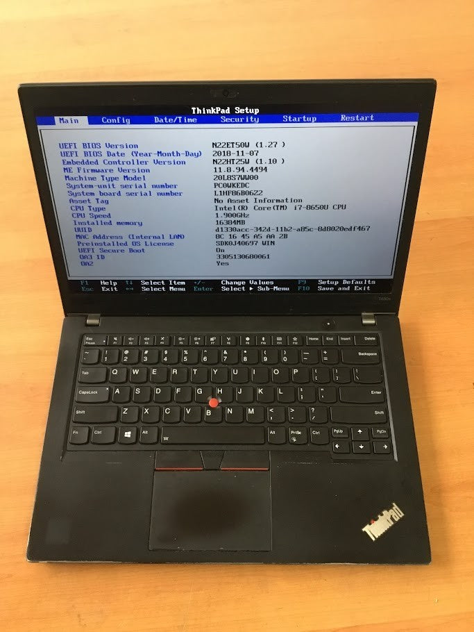 Lenovo ThinkPad T480s Laptop 14" i7-8650U 16GBRAM 256GB USB-C Win11 [AU Stock]A-