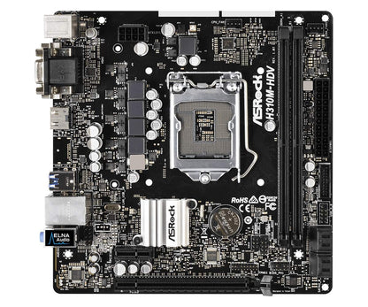 Asrock H310M-HDV Motherboard mATX DDR4 LGA 1151 HDMI DVI VGA Intel H310 Au Stock