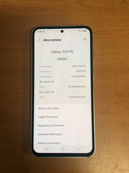 [AU Seller] Samsung Galaxy S23 FE Smartphones 6.4" 128GB Android Wi-Fi Green A-