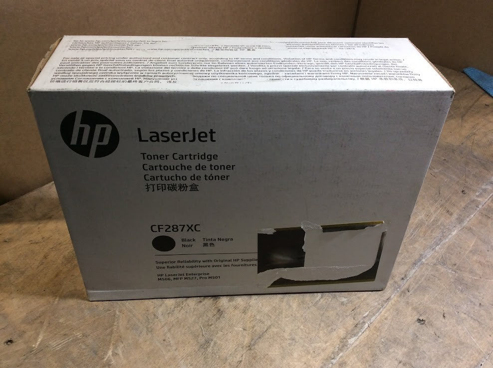 New HP LaserJet CF287XC Black Toner Cartridge for HP M506/MFP M527/Pro M501