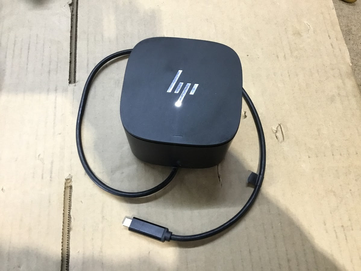 HP HSN-IX01 Docking Station USB-C DP VGA with Charger + Thunderbolt Cable Black