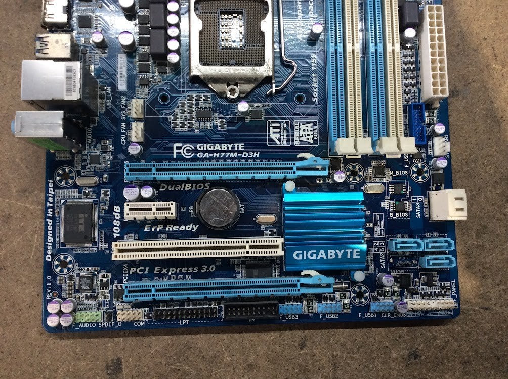 GIGABYTE GA-H77M-D3H Motherboard DDR3 microATX LGA 1155 HDMI DVI VGA Intel H77