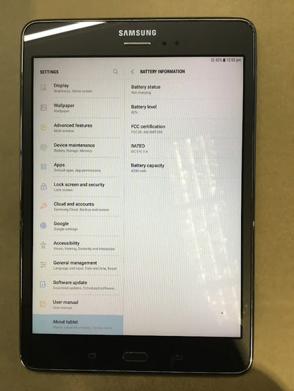 Samsung Galaxy Tab SM-T355Y Tablet 8" 16GB Wi-Fi Touch Grey Au Seller A- Grade