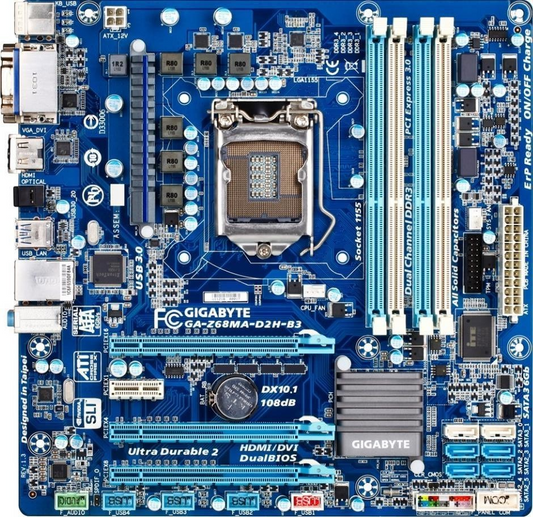 Gigabyte GA-Z68MA-D2H-B3 Motherboard mATX LGA 1155 DVI VGA HDMI Intel Z68[AU]