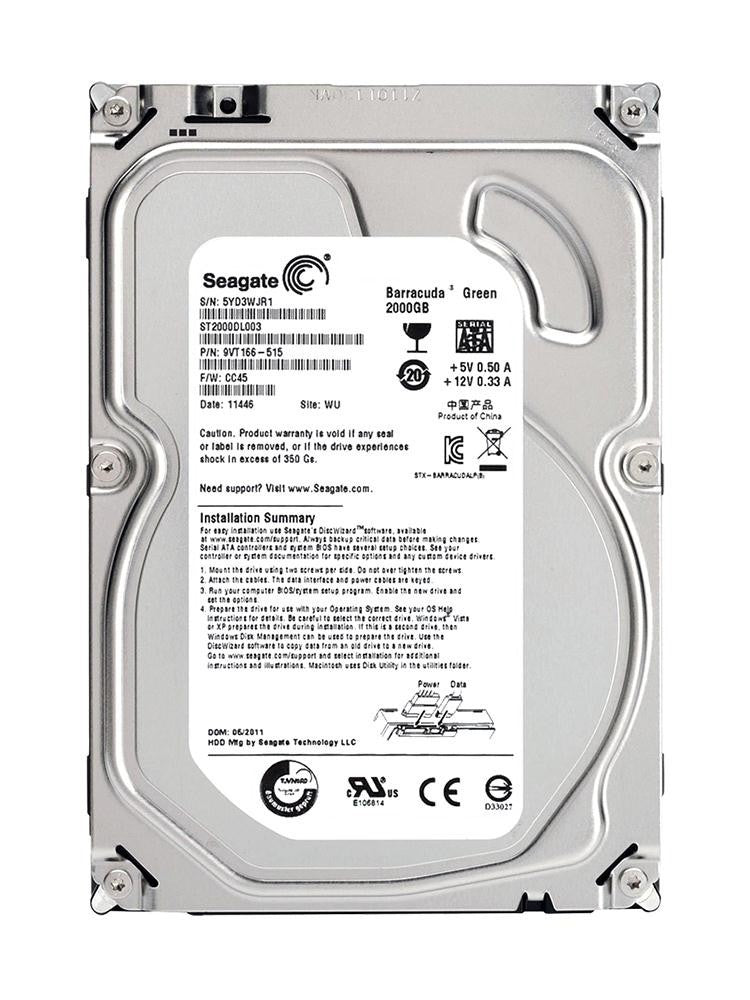 Seagate Barracuda Green 2TB 3.5" Hard Drive Disk 5900RPM SATA ST2000DL003 [AU]