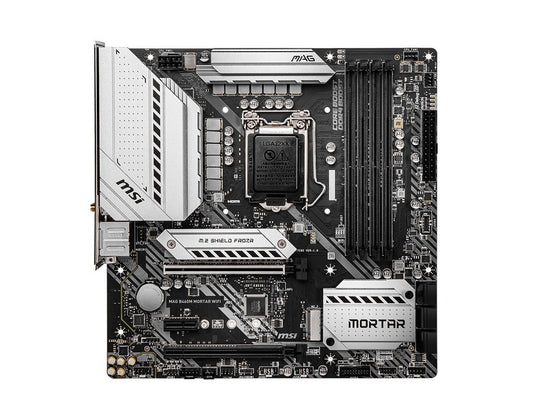 MSI MAG B460M MORTAR WIFI Motherboard microATX LGA 1200 DP HDMI USB-C Intel B460