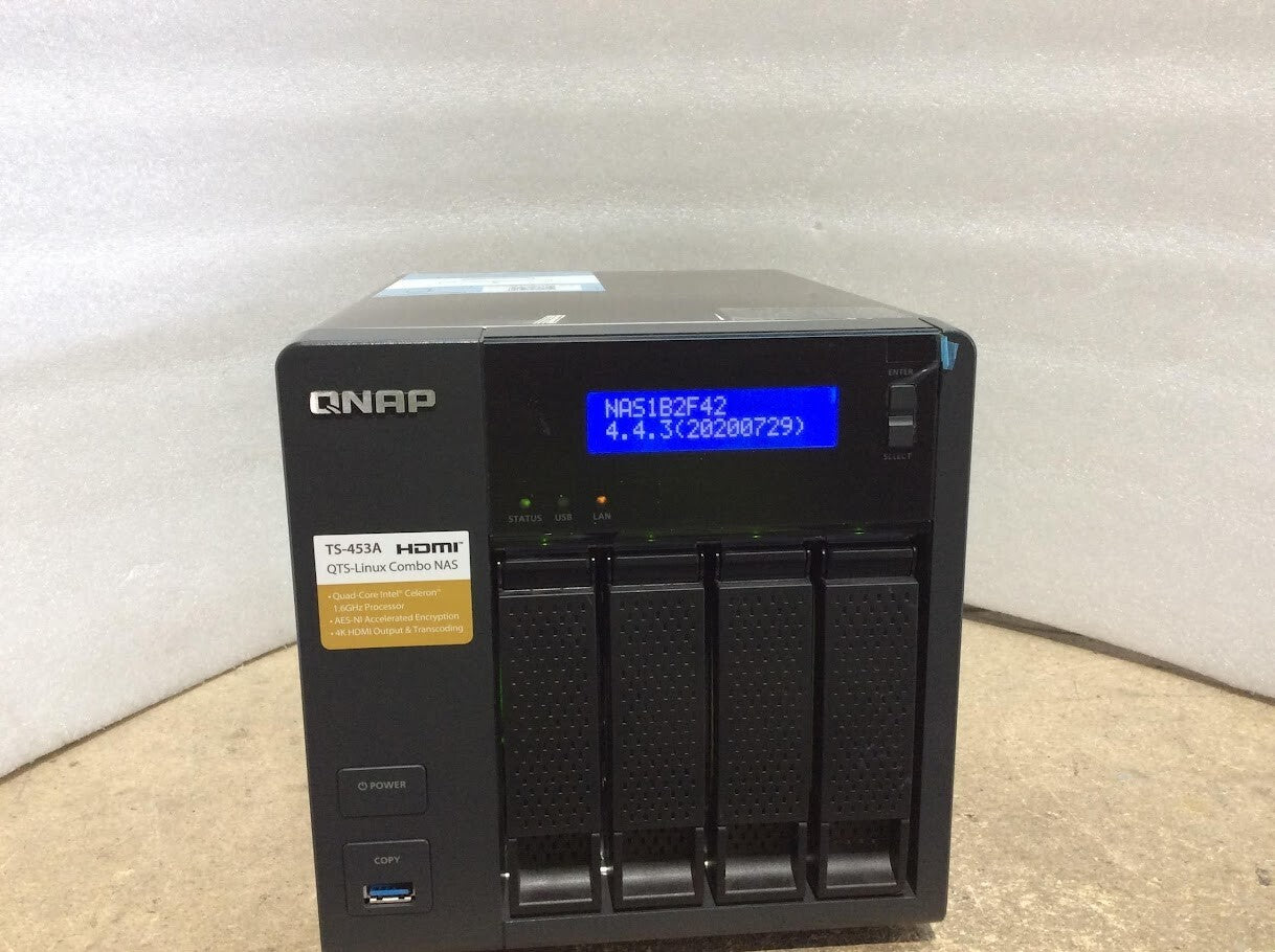 QNAP TS-453A INTEL N3160 4GB/2TBx4 Hard Disk Drive Raid0 7.24T+15V/5A Charger