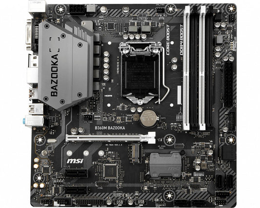 MSI B360M BAZOOKA Motherboard DDR4 microATX LGA 1151 USB-C HDMI DVI Intel B360