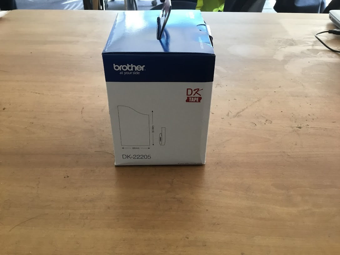 New Brother DK22205 White Roll White Paper Roll (62 mm x 30.48 m) - [AU Seller]