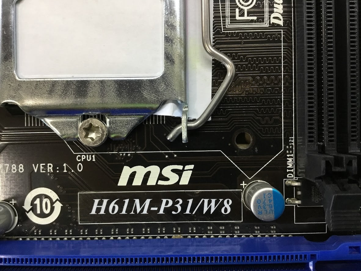 MSI H61M-P31/W8 Motherboard microATX LGA 1155 DDR3 VGA DVI Intel H61 Au Seller