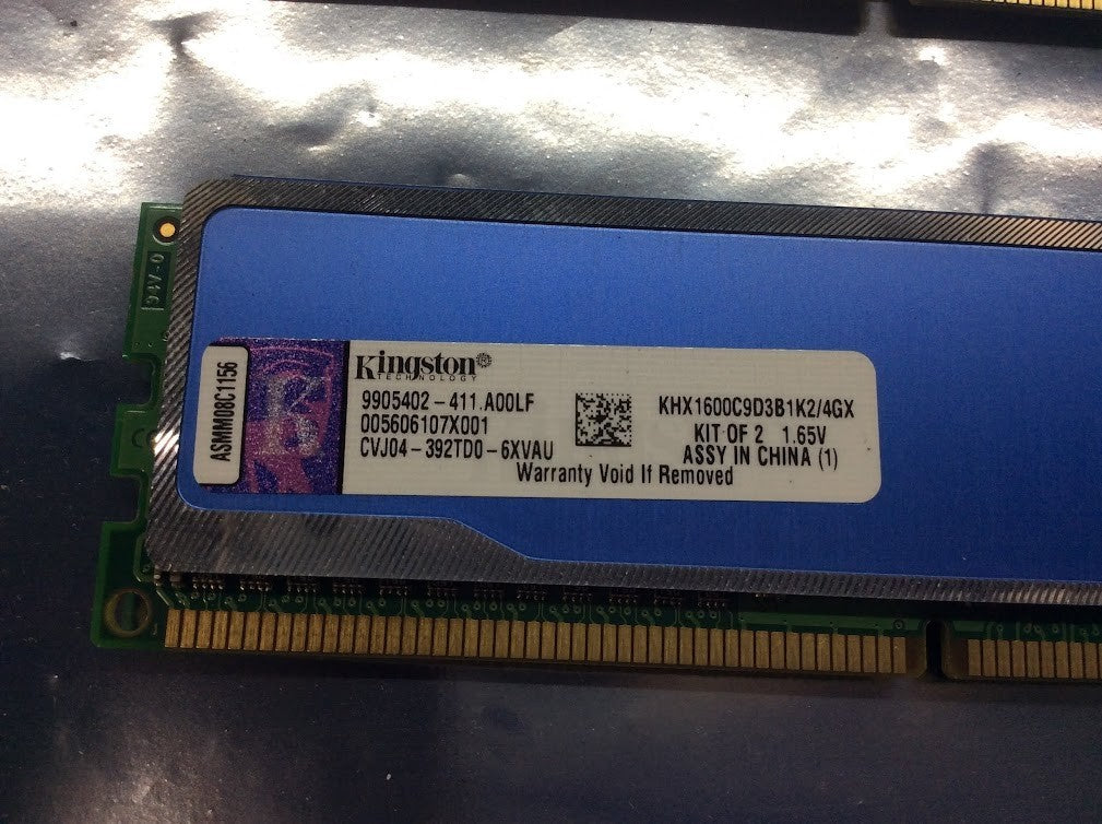 [AU Seller] Kingston HyperX Blu KHX1600C9D3B1K2/4GX DDR3 Desktop Memory Kit of 2