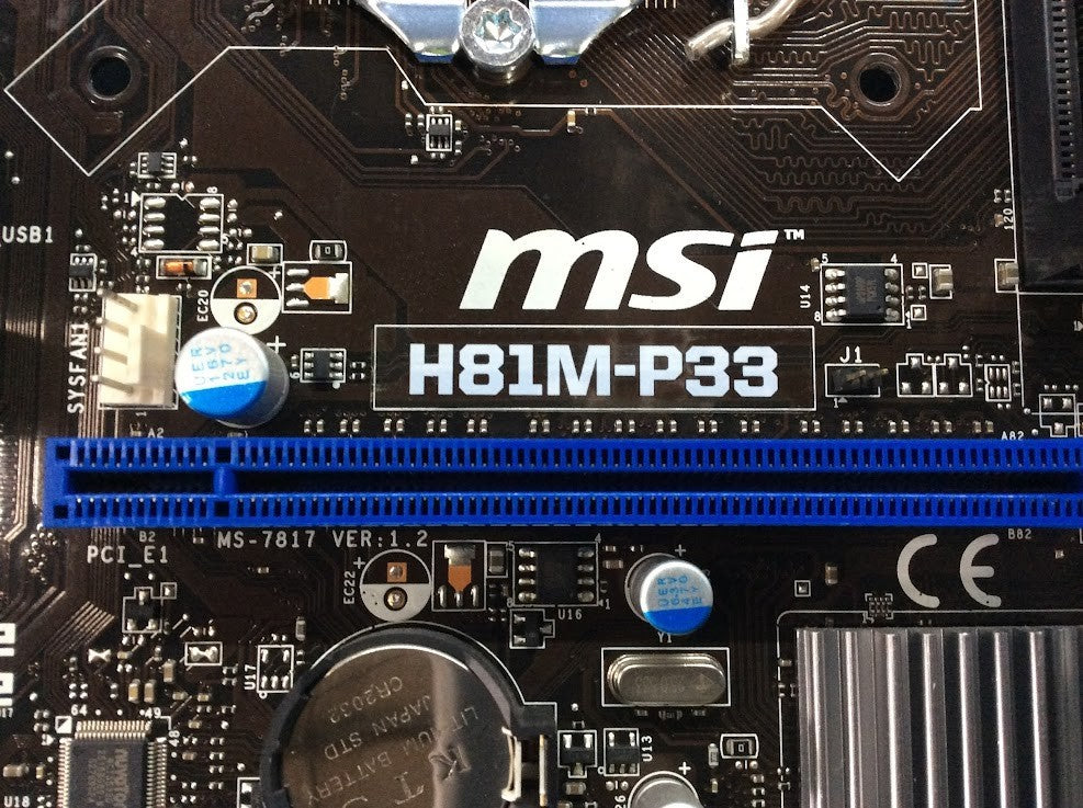 MSI H81M-P33 Motherboard microATX DDR3 LGA 1150 VGA DVI Intel H81 [AU Stock]