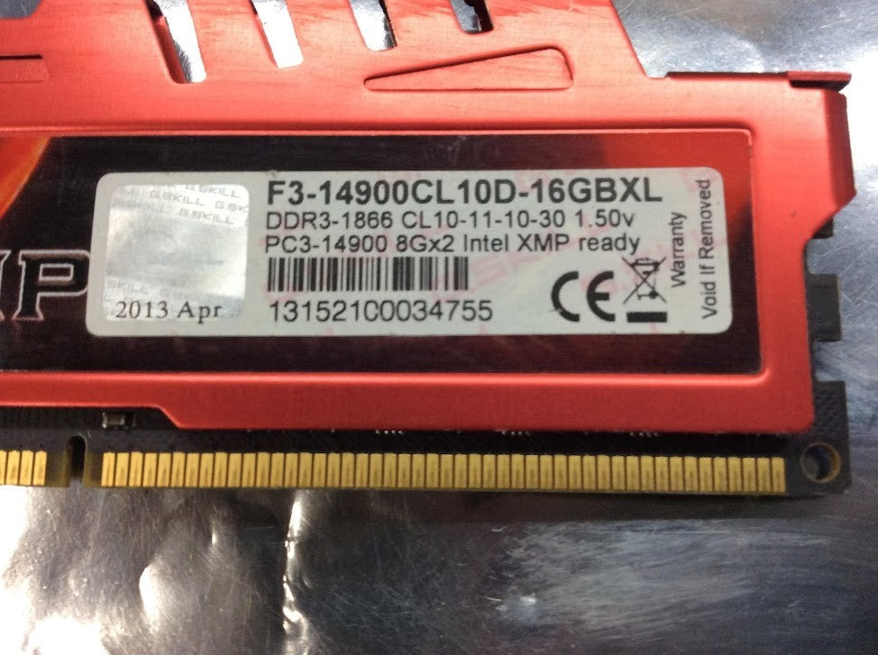 G.Skill Ripjaws X F3-14900CL10D-16GBXL DDR3 1866MHz Desktop Memory KIT OF 2 [AU]