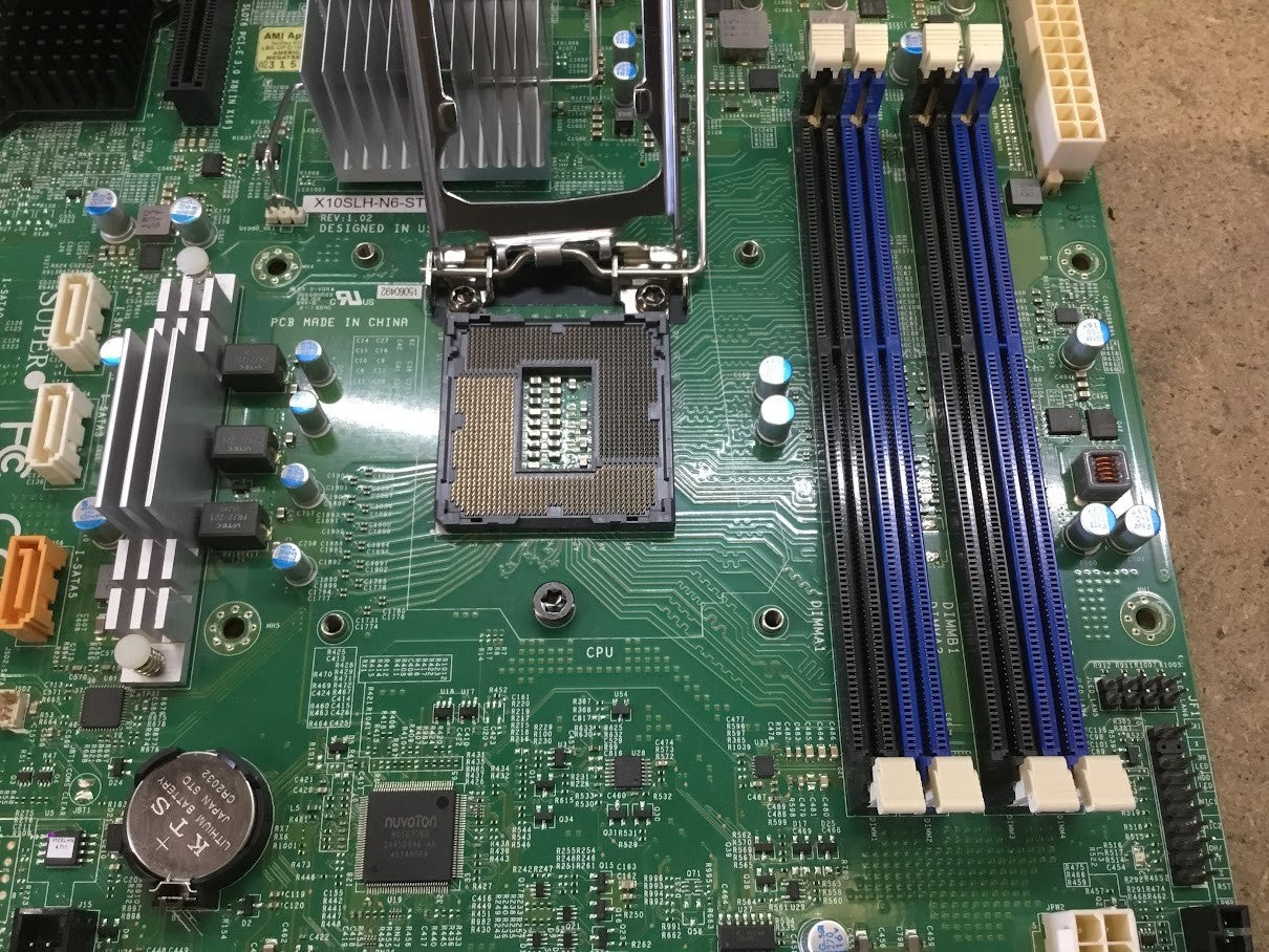 Supermicro X10SLH-N6-ST031 Motherboard mATX DDR4 Quad NIC TPM Chips + Heatsink