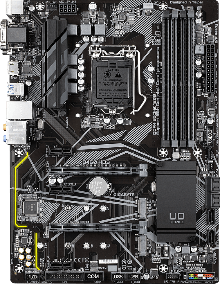 [AU] GIGABYTE B460 HD3 Motherboard ATX DDR4 LGA 1200 HDMI VGA DVI Intel B460