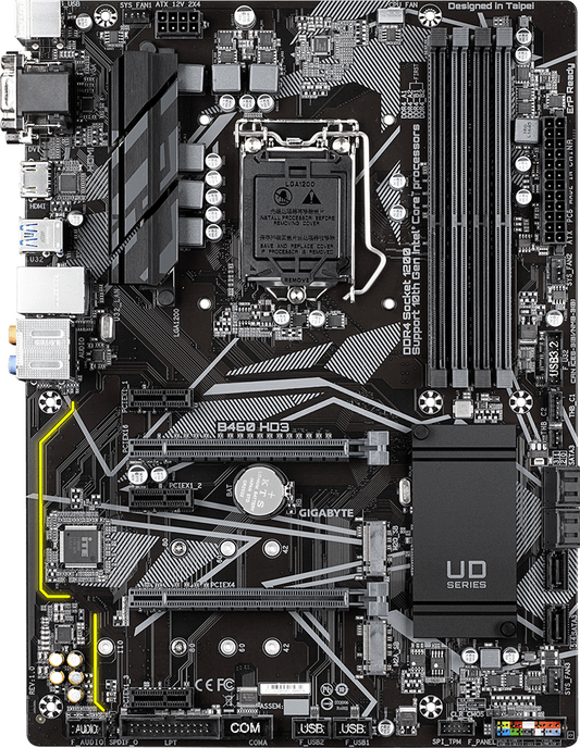[AU] GIGABYTE B460 HD3 Motherboard ATX DDR4 LGA 1200 HDMI VGA DVI Intel B460