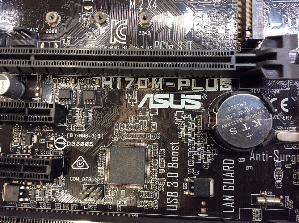 ASUS H170M-PLUS Motherboard microATX LGA 1151 USB-C HDMI DVI VGA Intel H170 [AU]