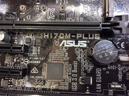 ASUS H170M-PLUS Motherboard microATX LGA 1151 USB-C HDMI DVI VGA Intel H170 [AU]