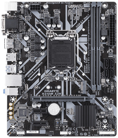 GIGABYTE H310M S2H Motherboard micro ATX DDR4 LGA 1151 VGA HDMI DVI Intel H310