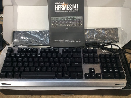 GAMDIAS HERMES M1 Gaming Mechanical Keyboard Brown 7 Color Au Seller Open Box A+