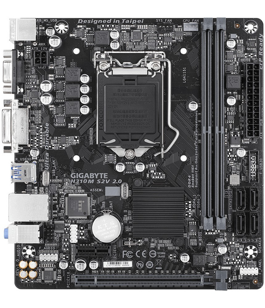 GIGABYTE H310M S2V 2.0 Motherboard DDR4 microATX LGA 1151 VGA DVI Intel H310