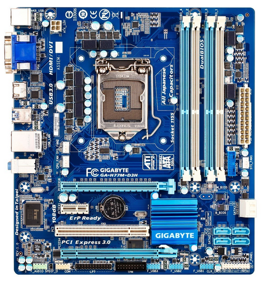 GIGABYTE GA-H77M-D3H Motherboard mATX DDR3 LGA 1155 VGA DVI HDMI Intel H77 [AU]