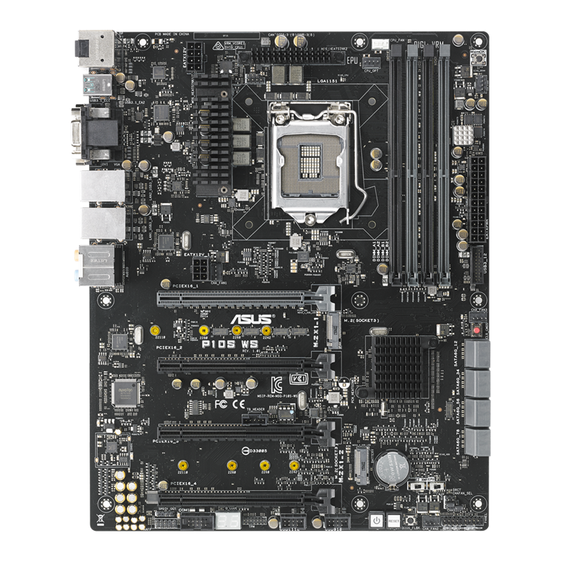 [AU]ASUS P10S WS Motherboard ATX DDR4 LGA 1151 USB-C DP HDMI DVI VGA Intel C236