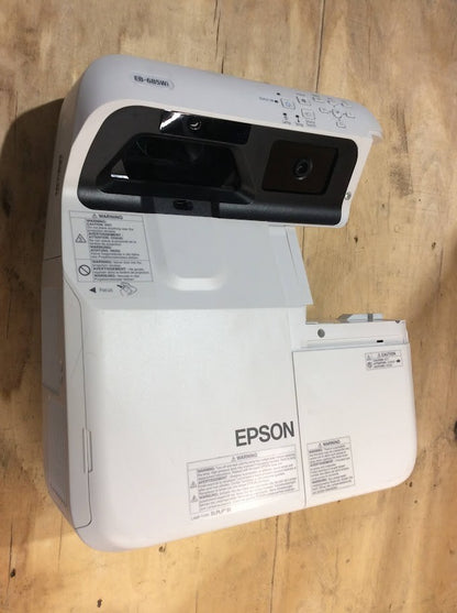 Epson EB-685Wi Ultra Short Throw Projector - Lamp Hours 1057h+Port Caver Missing