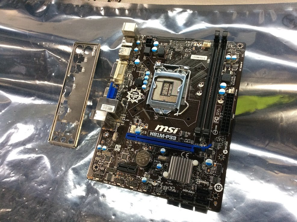 MSI H81M-P33 Motherboard microATX DDR3 LGA 1150 VGA DVI Intel H81 [AU Stock]