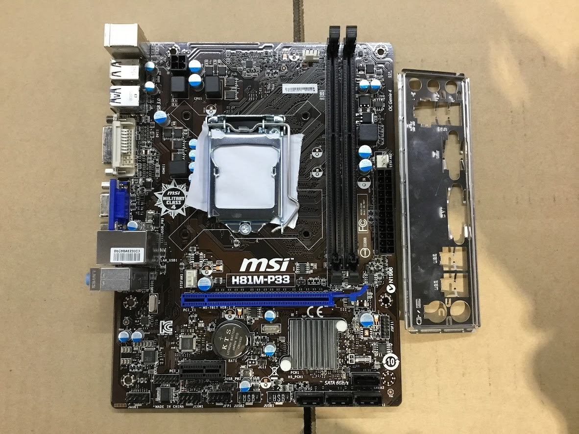 MSI H81M-P33 Motherboard micro ATX LGA 1150 DDR3 VGA DVI Intel H81 Au Seller