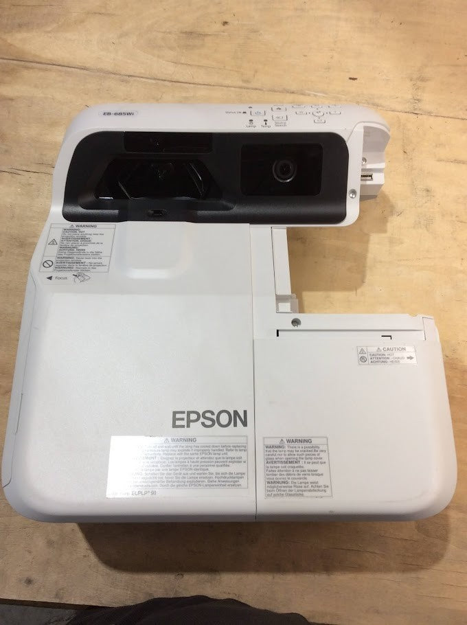 Epson EB-685Wi Ultra Short Throw Projector - Lamp Hours 1057h+Port Caver Missing