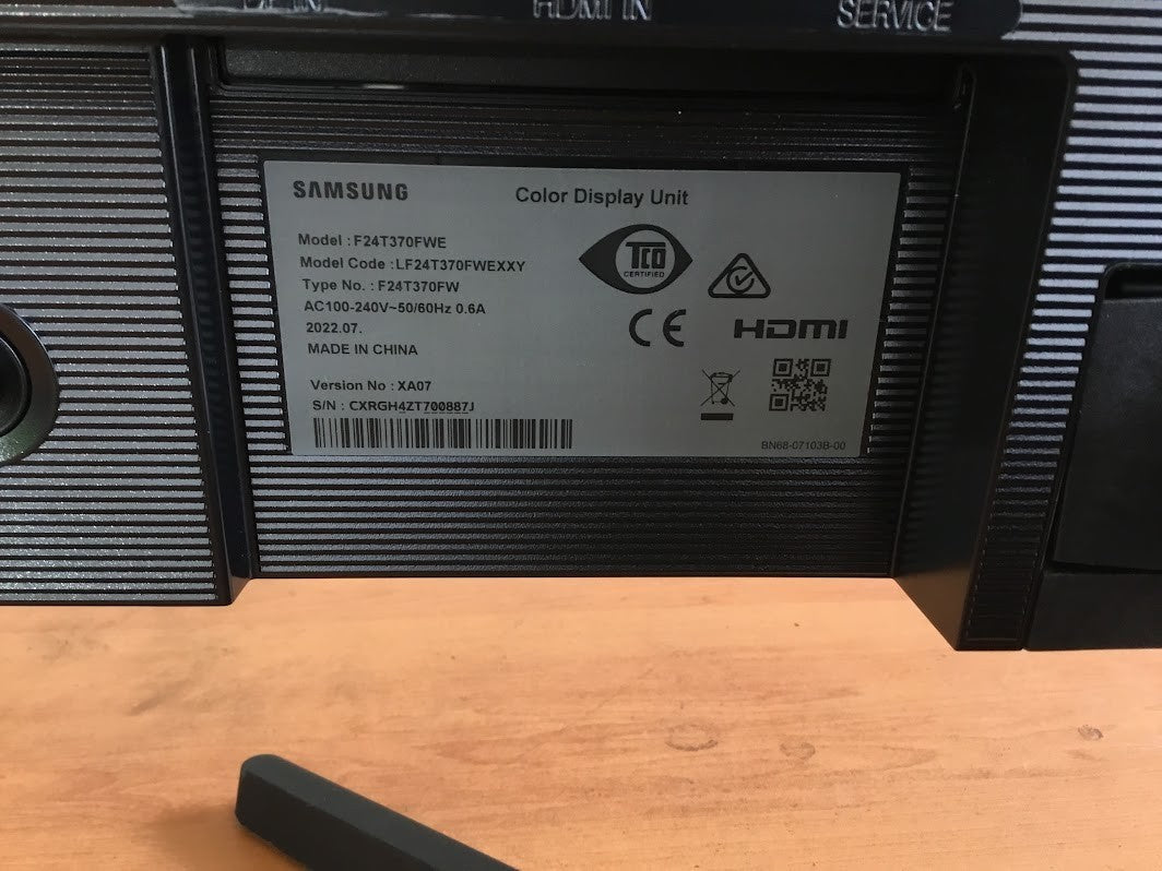 [AU Seller] Samsung F24T370FWE Color Display Unit 24'' LCD Monitor Black A-