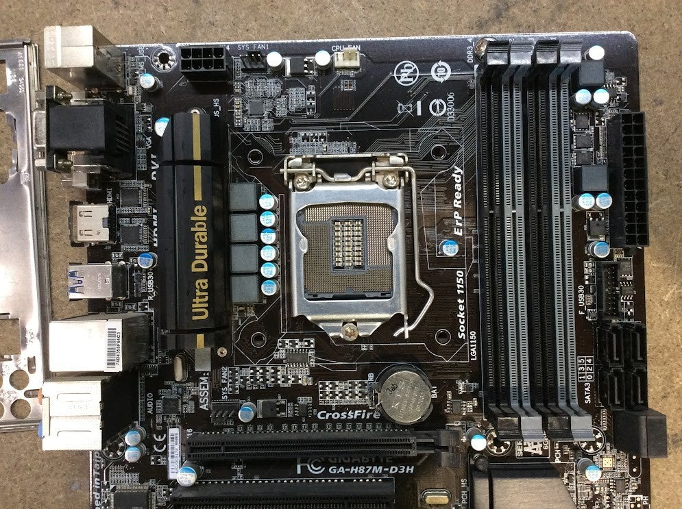 GIGABYTE GA-H87M-D3H Motherboard DDR3 microATX LGA 1150 DVI VGA HDMI Intel H87