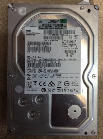 HPE 4TB Desktop 3.5" HDD HUS726040ALA614 Hard Disk Drive Silver Au Stock