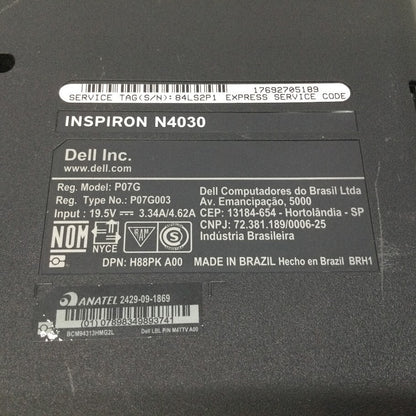 Dell Inspiron N4030 Laptop 14" i3-M370 4GBRAM 512GB VGA Black Au Seller A-