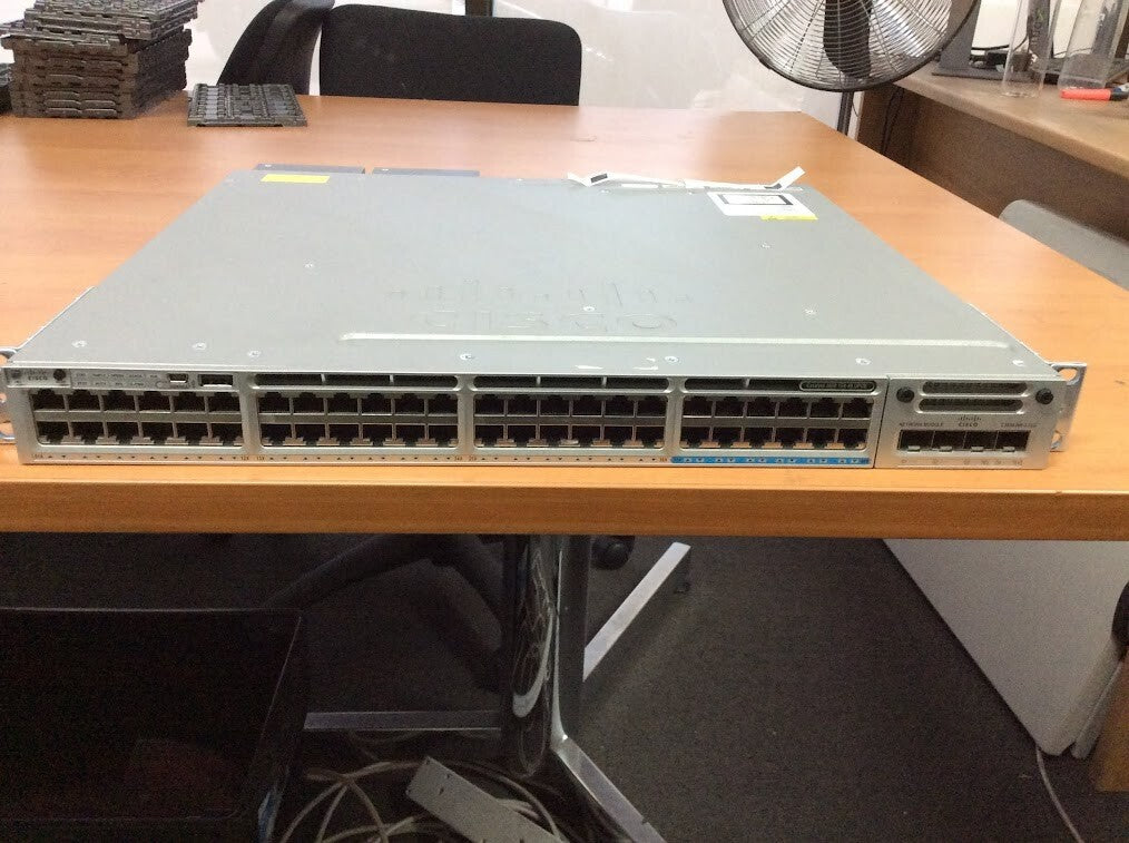 Cisco Switch PoE WS-C3850-12X48UL 2x 1100WPSU + C3850-NM-2-10G Au Seller