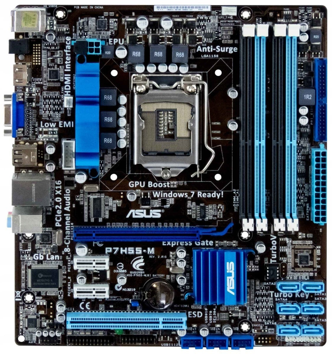 ASUS P7H55-M Motherboard micro ATX LGA 1156 VGA HDMI USB3.0 Intel H55 Au Seller