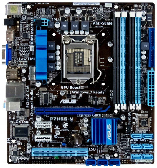 ASUS P7H55-M Motherboard micro ATX LGA 1156 VGA HDMI USB3.0 Intel H55 Au Seller