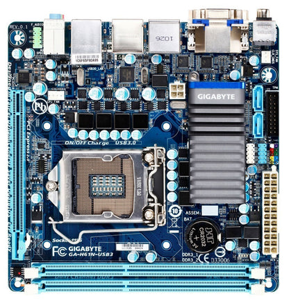 GIGABYTE GA-H61N-USB3 Motherboard mini ITX LGA 1155 DDR3 HDMI VGA DVI Intel H61