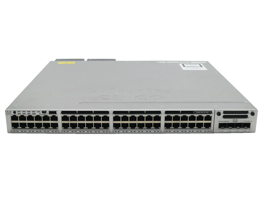 Cisco 48 Port Network Switch WS-C3850-48P-L + C3850-NM-4-10G 2*PSU + PoE Switch