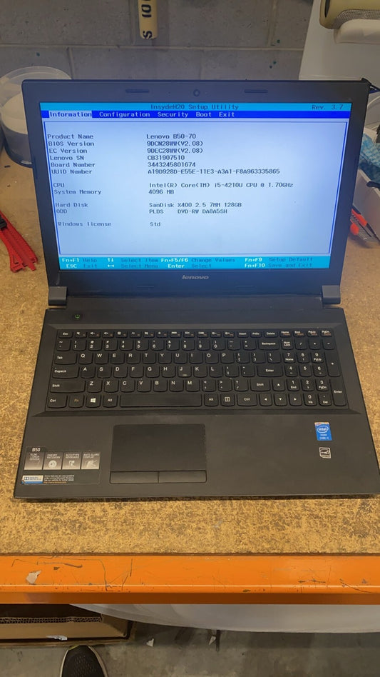 Lenovo b50-70 Laptop  i5-4210U 4GBRAM 128GB SSD WIN10 HDMI C