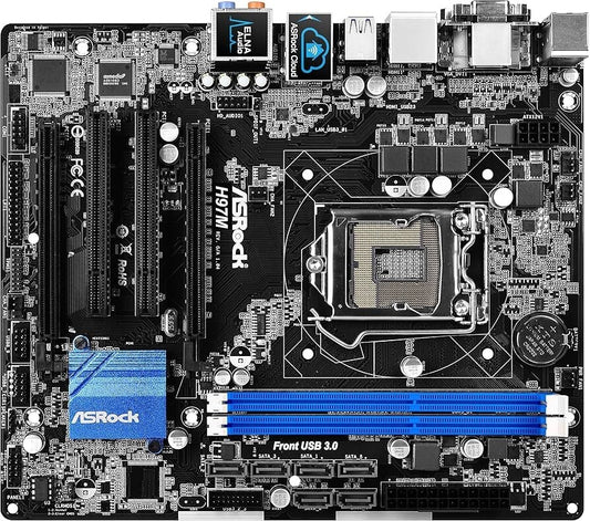ASRock H97M Motherboard Micro ATX DDR3 LGA 1150 VGA DVI HDMI USB3.0 Intel H97