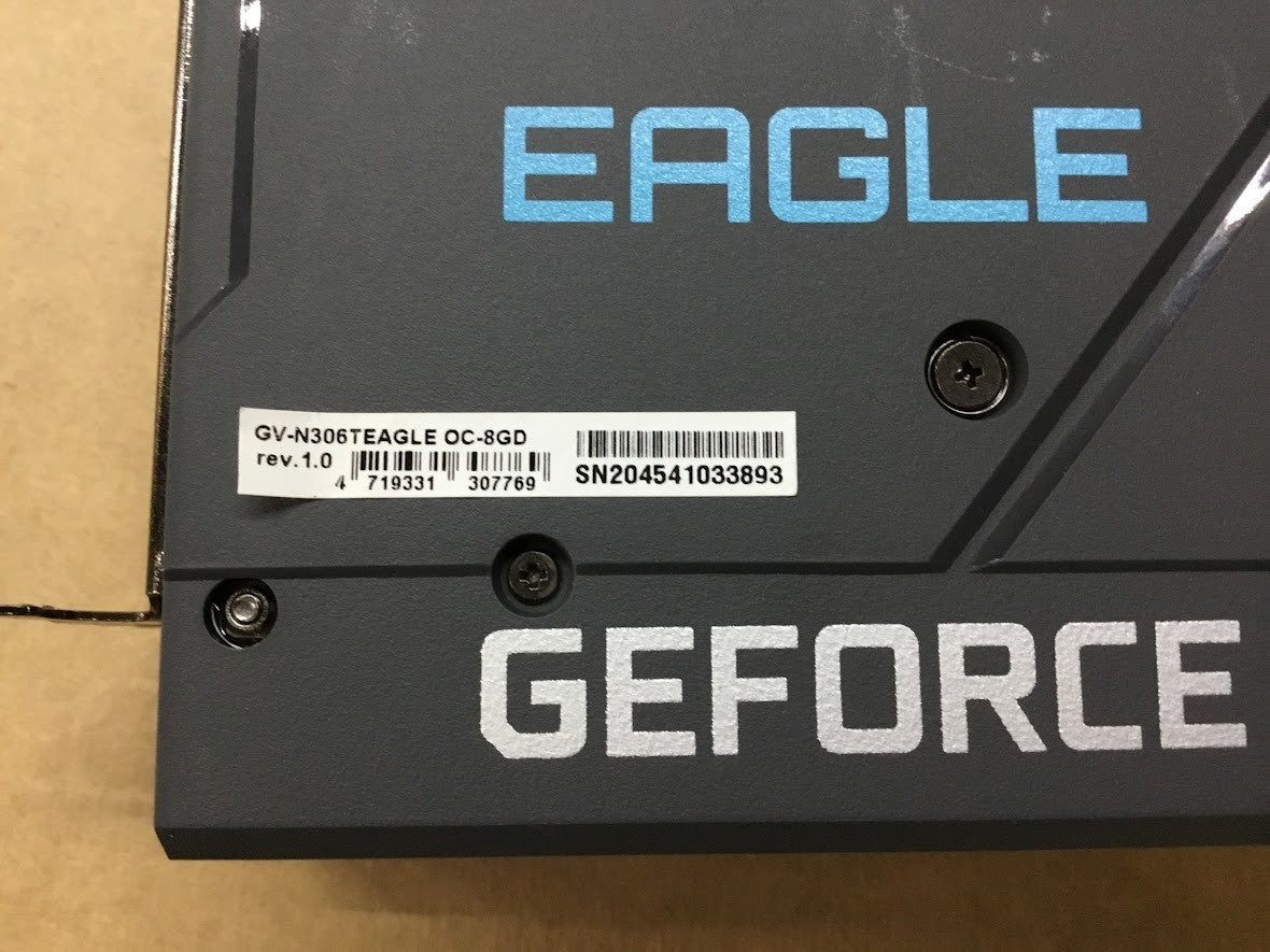 Gigabyte GeForce GV-N306Eagle OC-8GD Graphics Card DisplayPort HDMI Au Seller