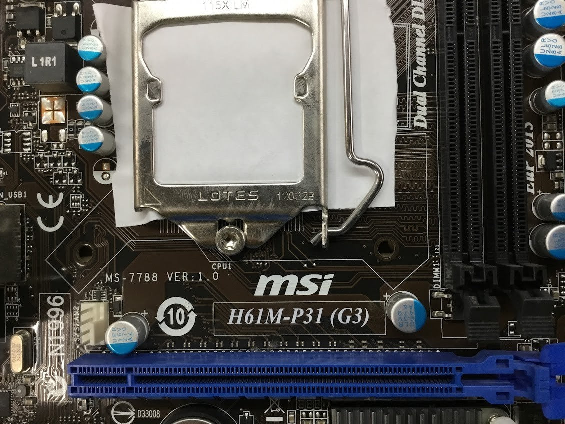 MSI H61M-P31 (G3) Motherboard micro ATX LGA 1155 DDR3 VGA DVI Intel H61 Tested