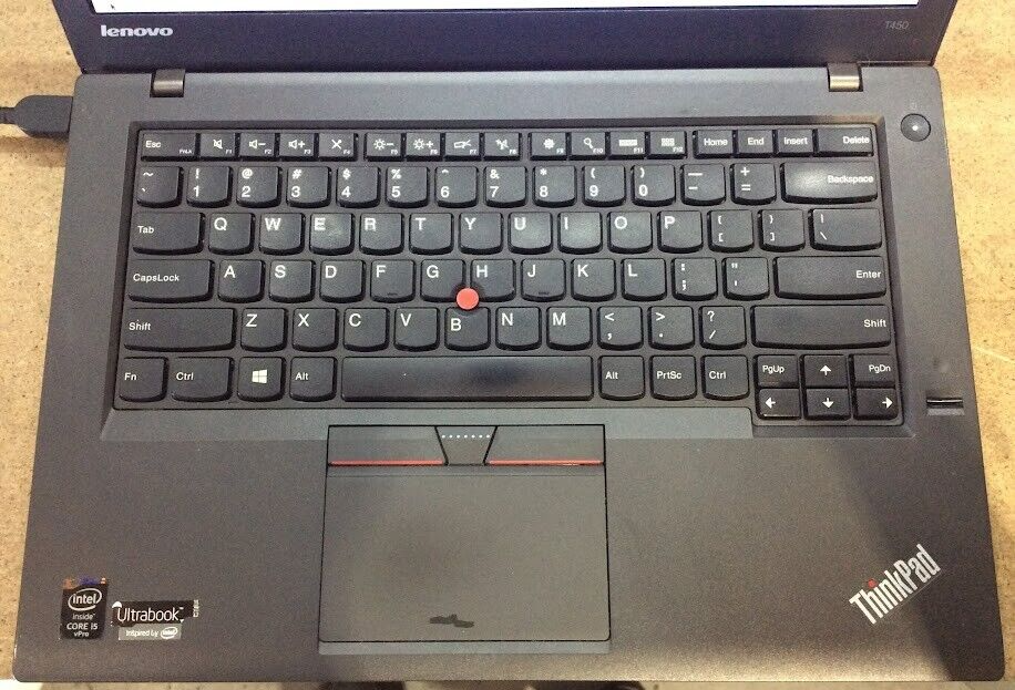Lenovo ThinkPad T450 Laptop 14'' i5-5300U@2.30GHz 8GBRAM 128GBSSD Mini-DP VGA B