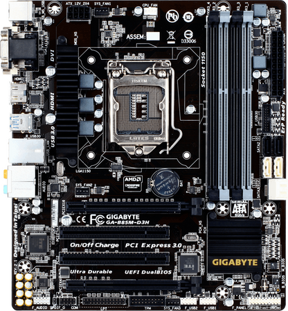 GIGABYTE GA-B85M-D3H Motherboard microATX LGA 1150 DVI VGA HDMI Intel B85 [AU]