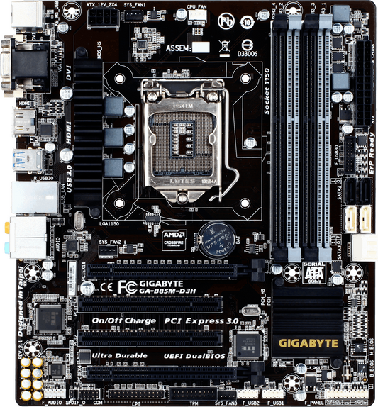 GIGABYTE GA-B85M-D3H Motherboard microATX LGA 1150 DVI VGA HDMI Intel B85 [AU]