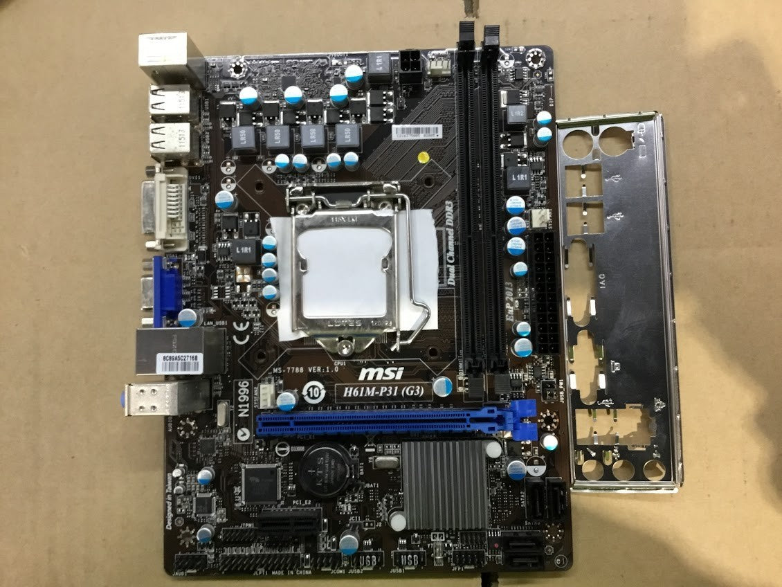 MSI H61M-P31 (G3) Motherboard micro ATX LGA 1155 DDR3 VGA DVI Intel H61 Tested